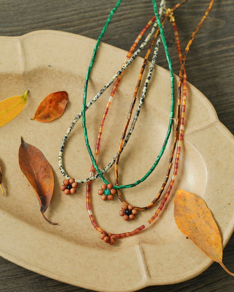 Autumn Blossom Beaded Necklace