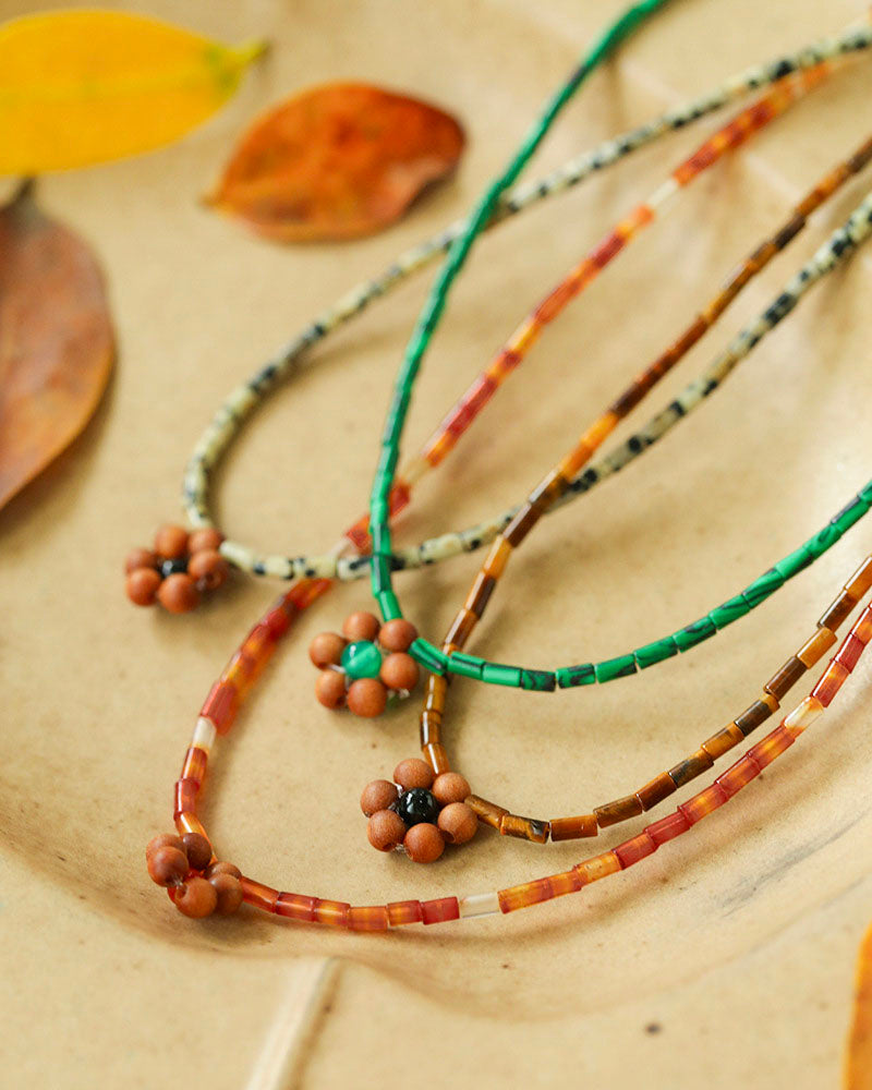 Autumn Blossom Beaded Necklace