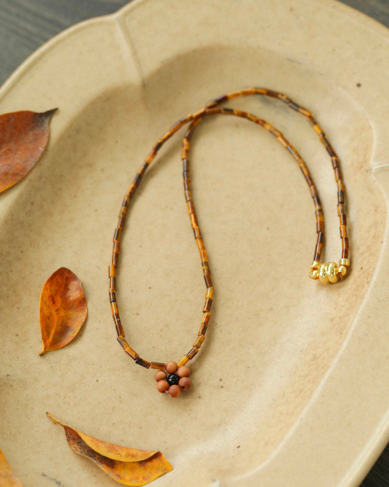 Autumn Blossom Beaded Necklace