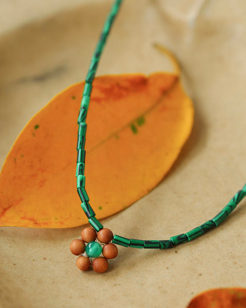 Autumn Blossom Beaded Necklace