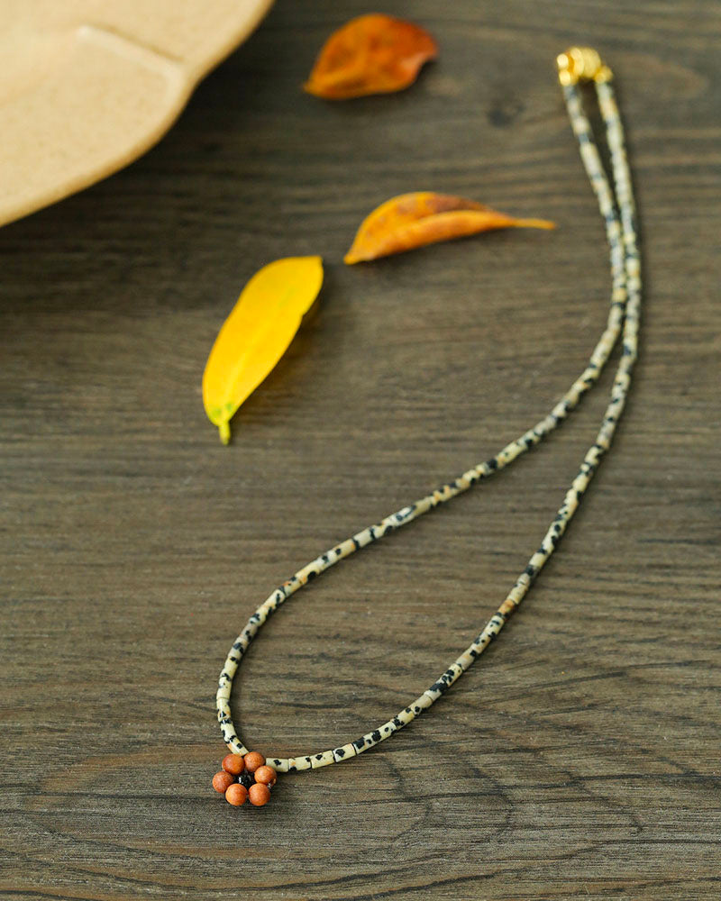 Autumn Blossom Beaded Necklace