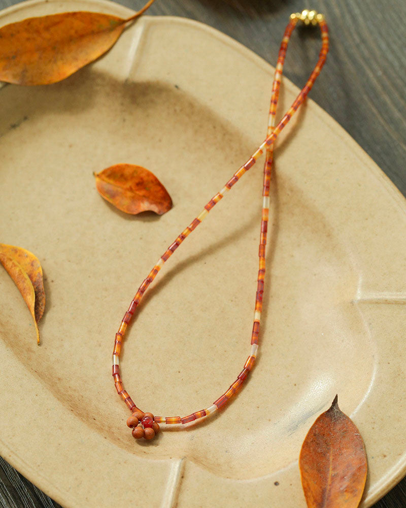 Autumn Blossom Beaded Necklace