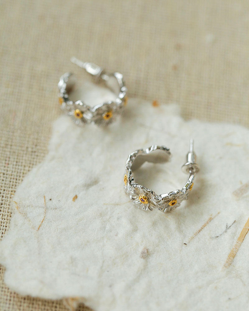 Blooming Hoop Earrings