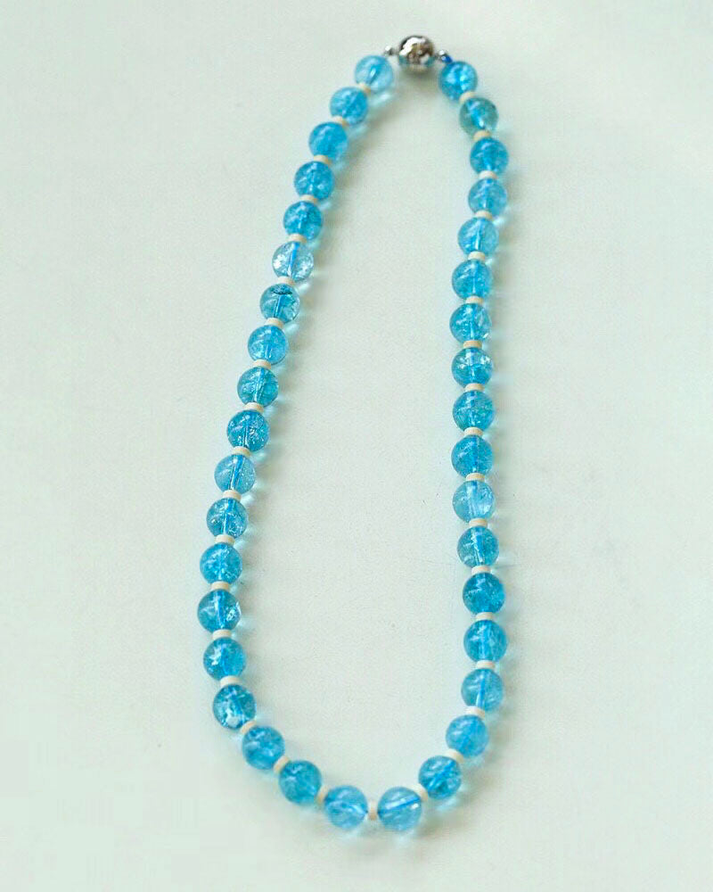 Blue Crystal Beaded Necklace