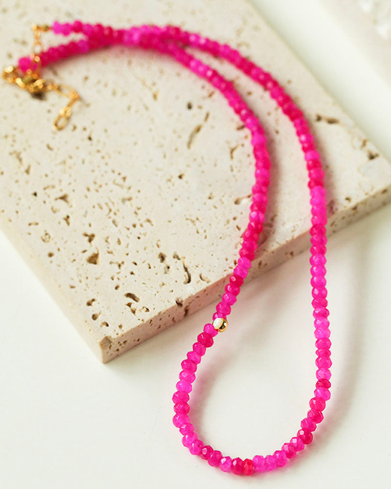 Blush Bloom Gemstone Necklace