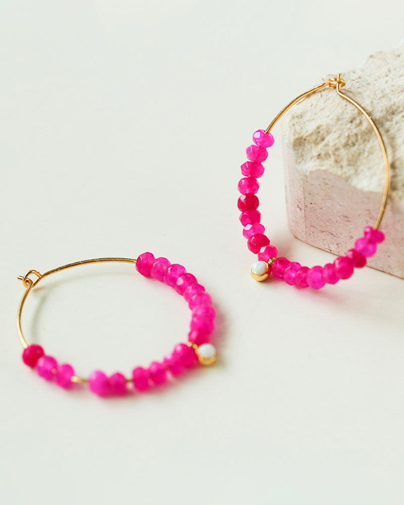 Blush Bloom Gemstone Earrings