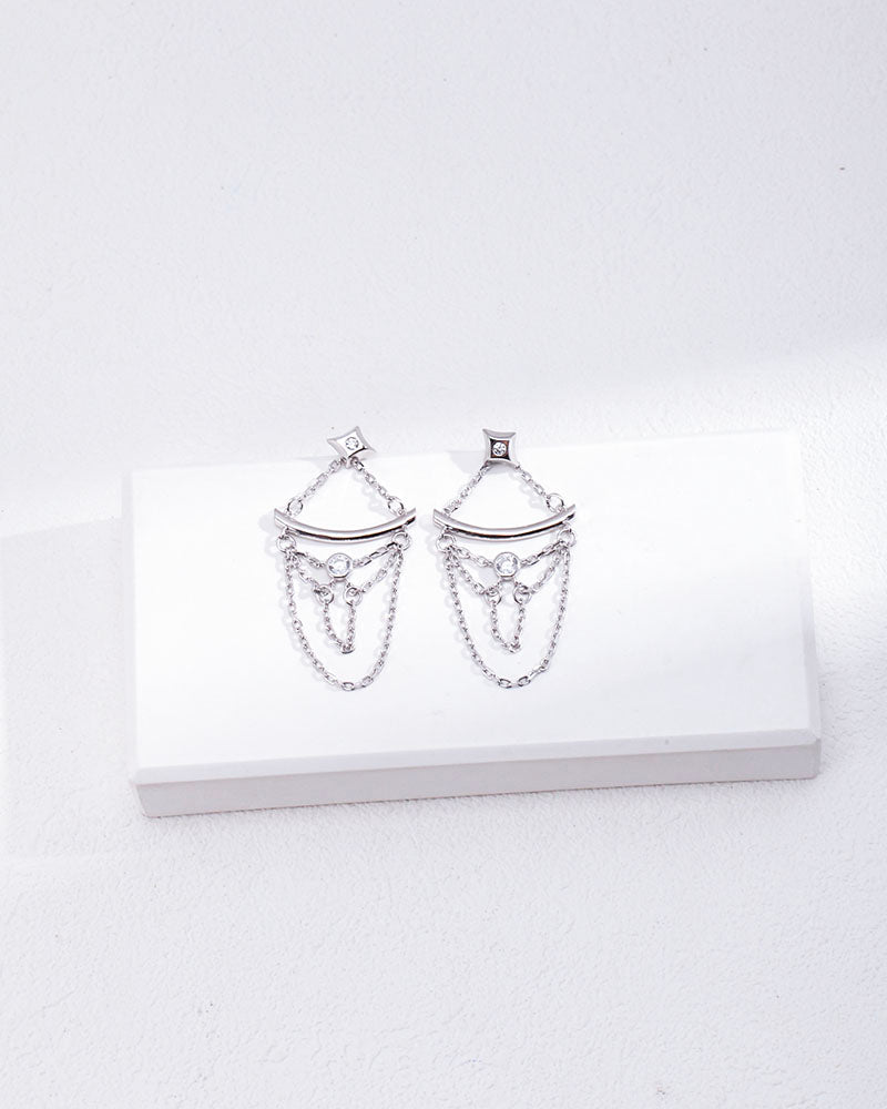 Celestial Chains Drop Earrings