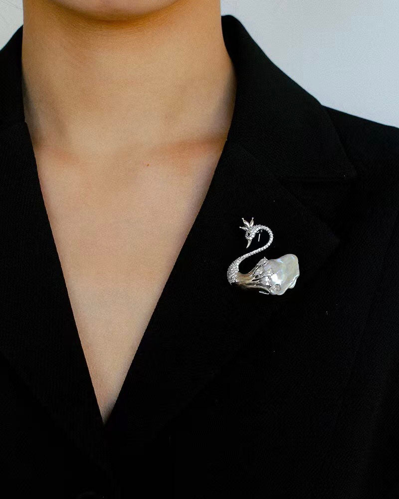 Celestial Swan Brooch