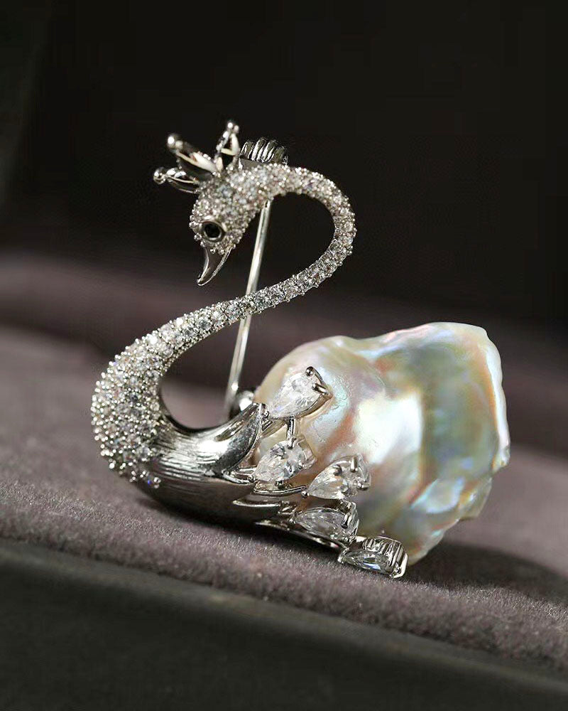 Celestial Swan Brooch