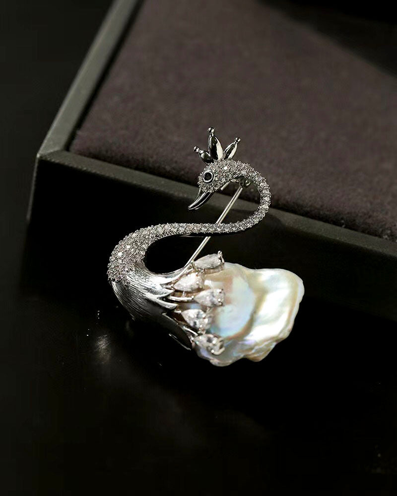 Celestial Swan Brooch