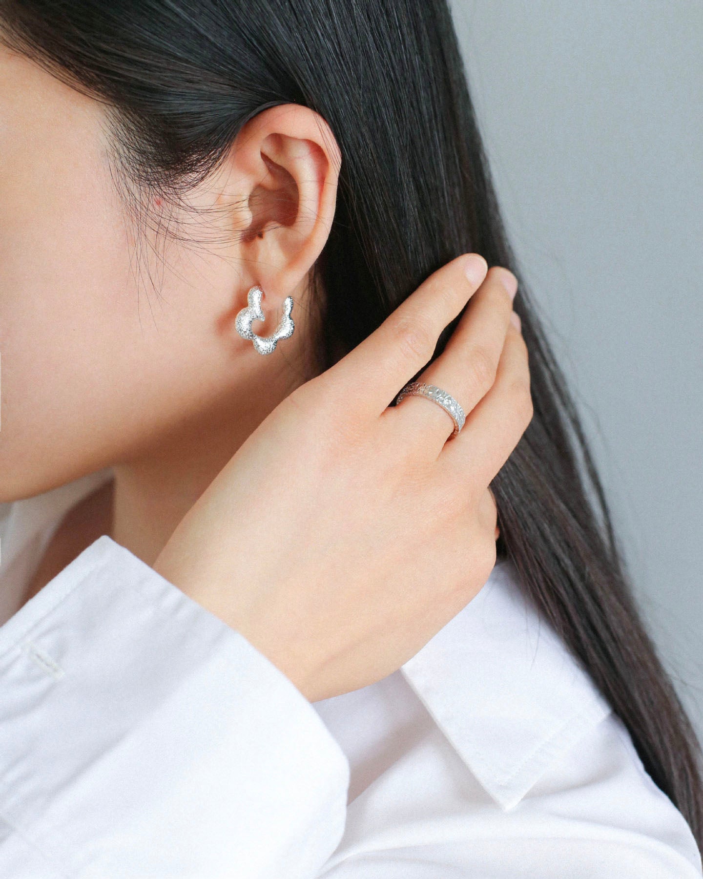 Cloud Hoop Earrings