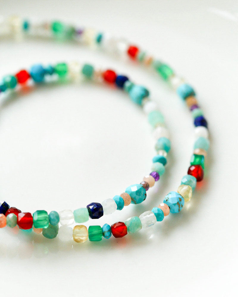 Colorful Gemstone Beads Necklace