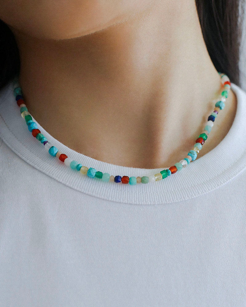 Colorful Gemstone Beads Necklace