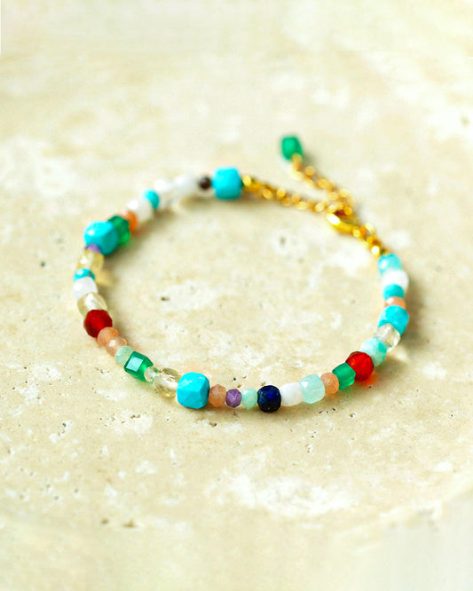 Colorful Gemstone Bead Bracelet