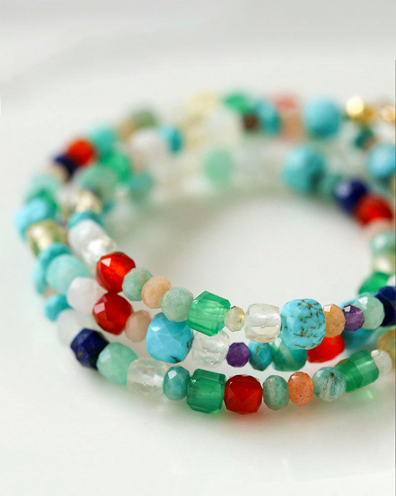 Colorful Gemstone Bead Bracelet