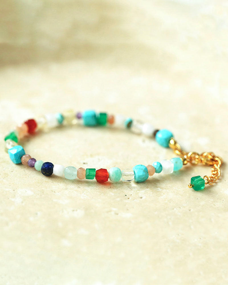 Colorful Gemstone Bead Bracelet