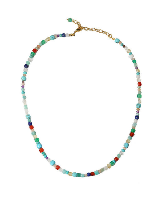 Colorful Gemstone Beads Necklace