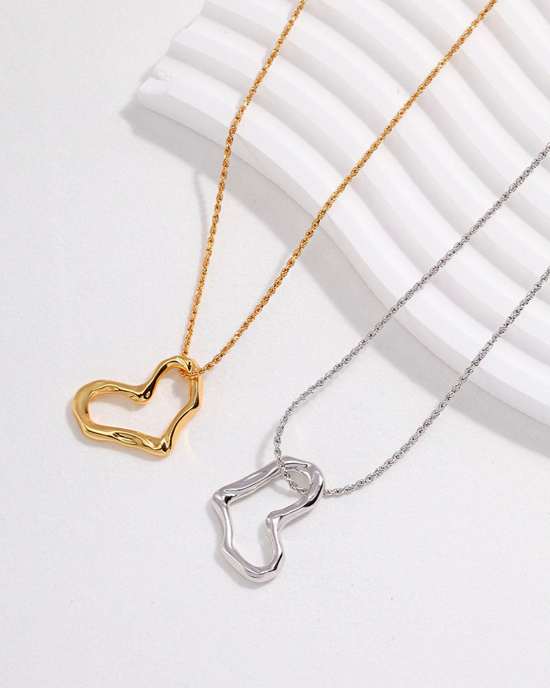 Embrace of Love Heart Pendant Necklace