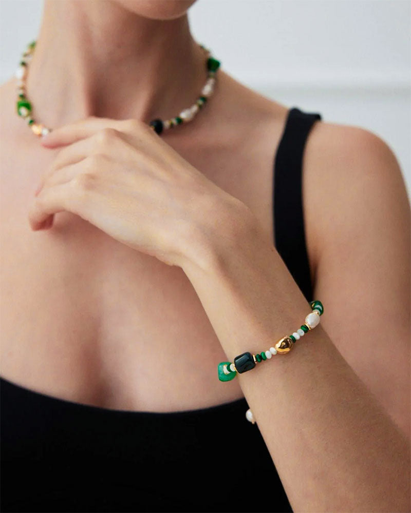 Emerald Harmony Beaded Bracelet