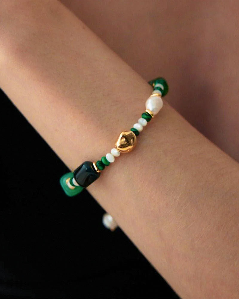 Emerald Harmony Beaded Bracelet