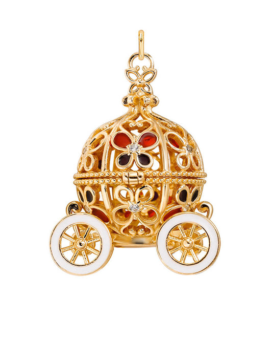 Gold Pumpkin Carriage Pendant