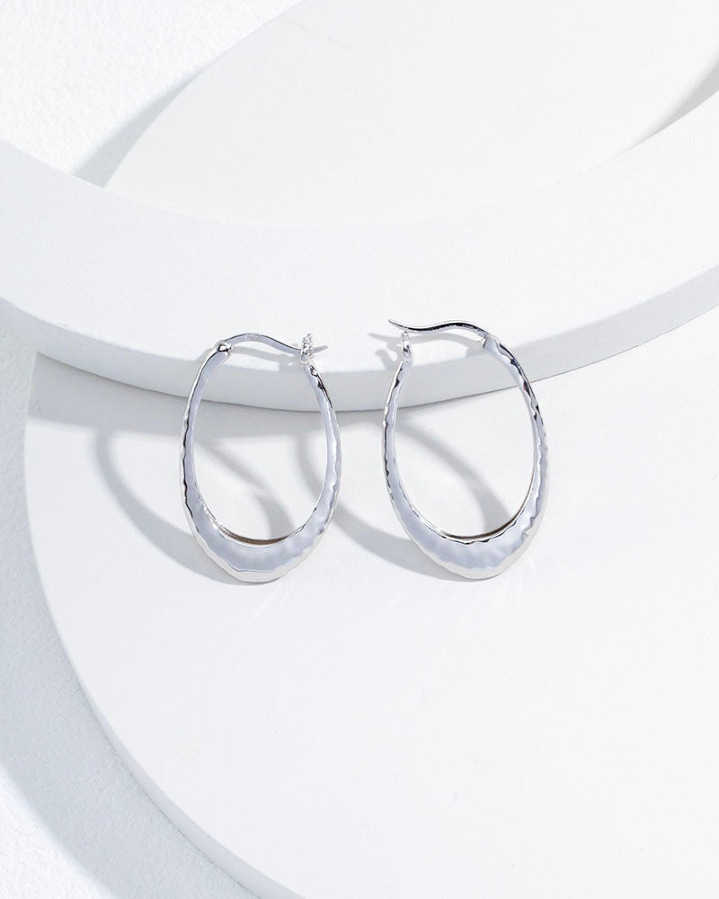 Golden Crescent Hoop Earrings