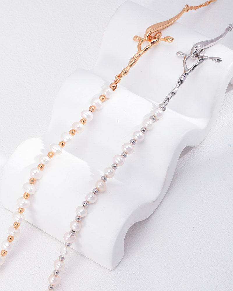 Whispering Waves Pearl Necklace