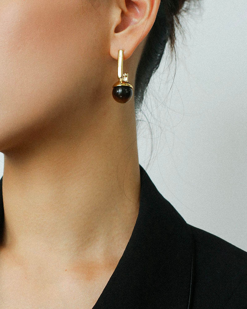 Golden Tiger's Eye Drop Earrings