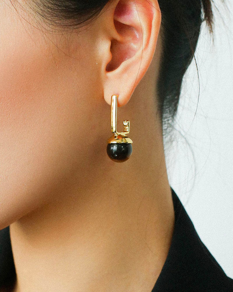 Golden Tiger's Eye Drop Earrings