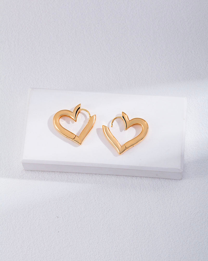 Heart Hoop Earrings