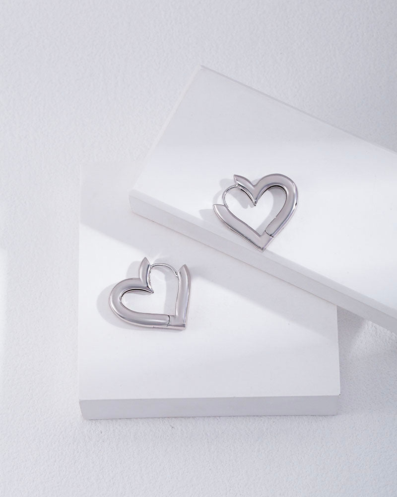 Heart Hoop Earrings