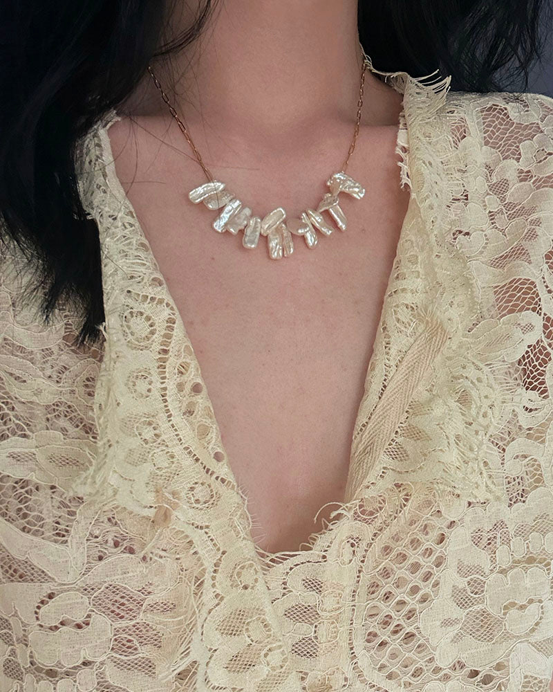 Irregular Baroque Pearl Necklace