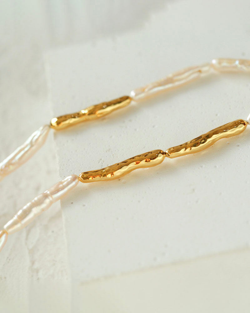 Golden Tides Baroque Pearl Necklace