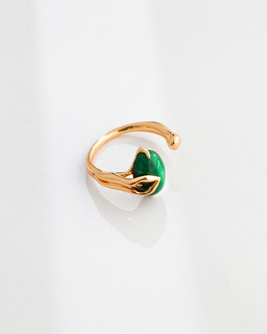 Molten Malachite Ring