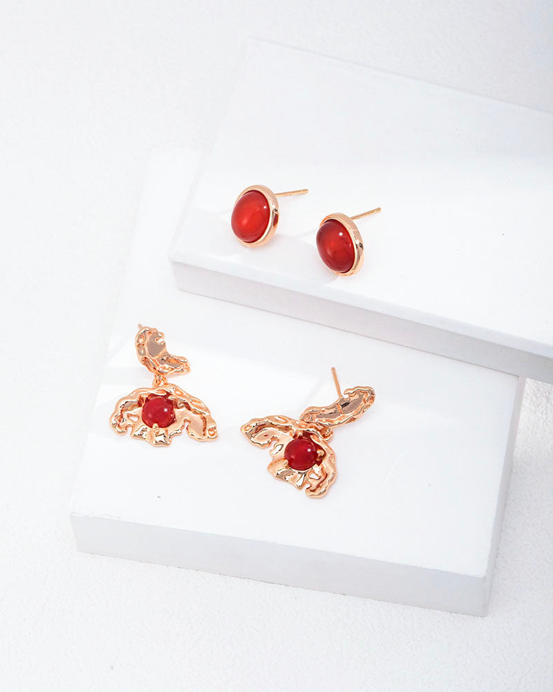 Molten Gemstone Earrings