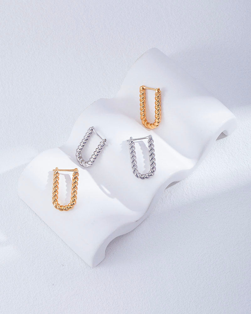 Ovate Hoop Earrings