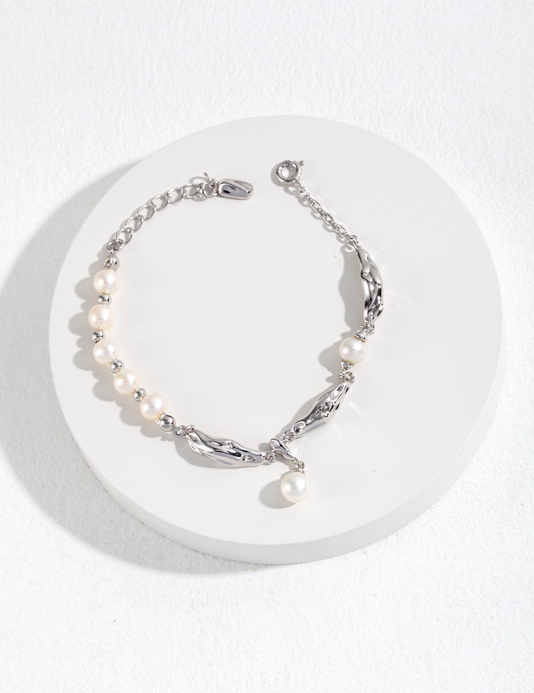 Pearl Beaded Charm Bracelet