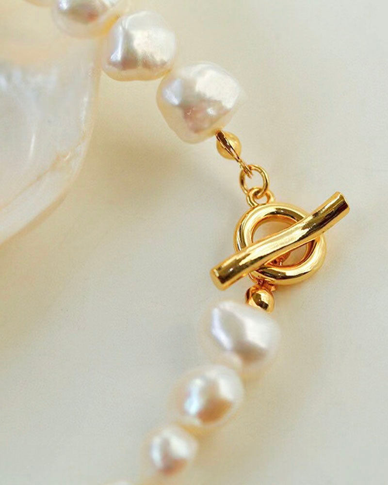 Pearl Snake Chain Necklace