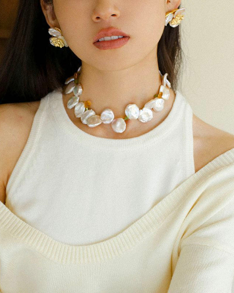 Petal Baroque Pearl Choker