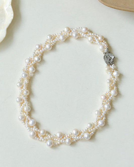 Radiant Pearl Cascade Necklace