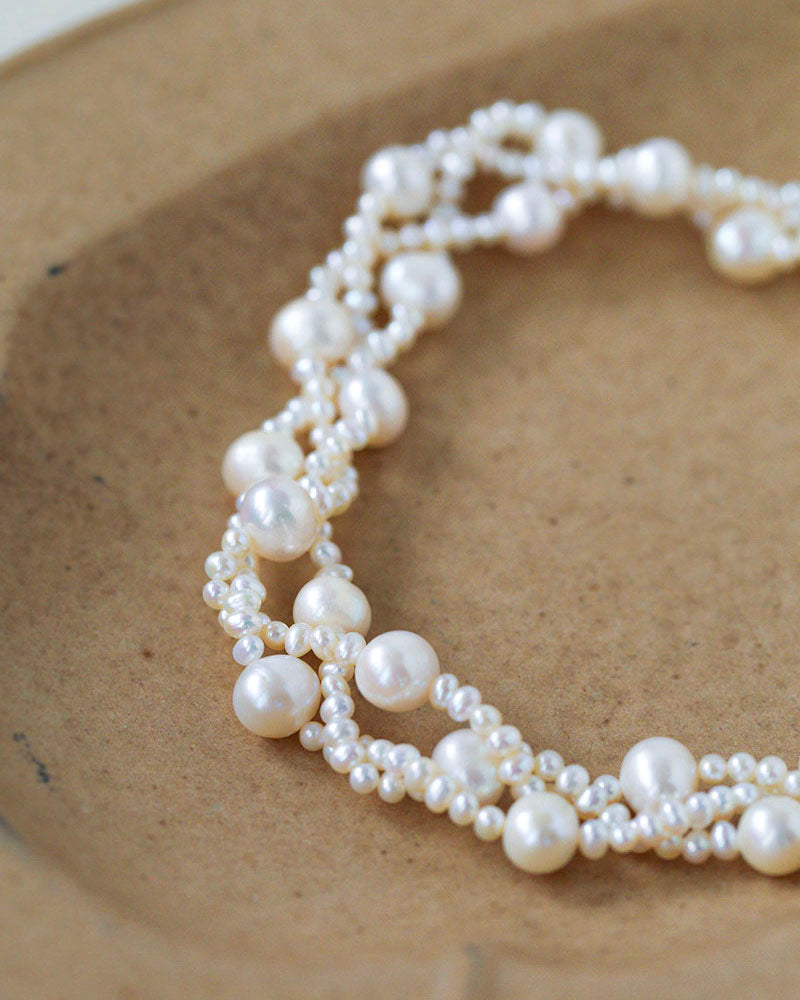 Radiant Pearl Cascade Necklace