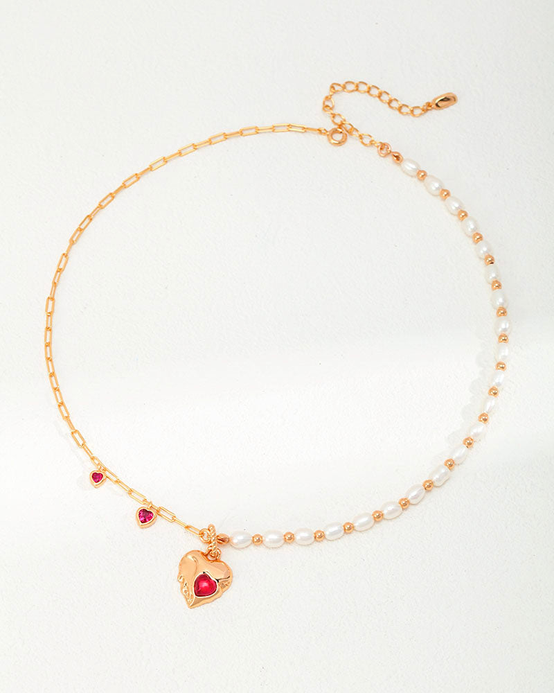 Red Heart Pendant Necklace