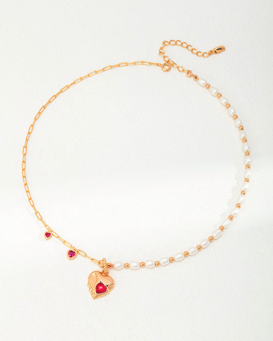 Red Heart Pendant Necklace