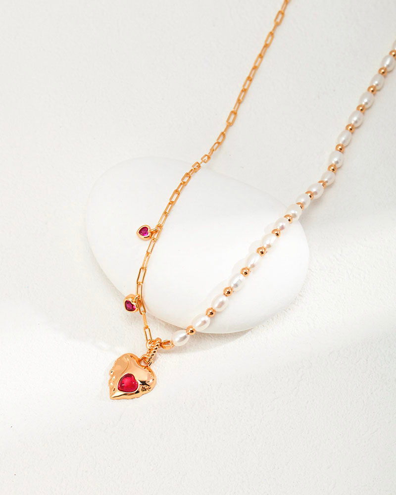 Red Heart Pendant Necklace