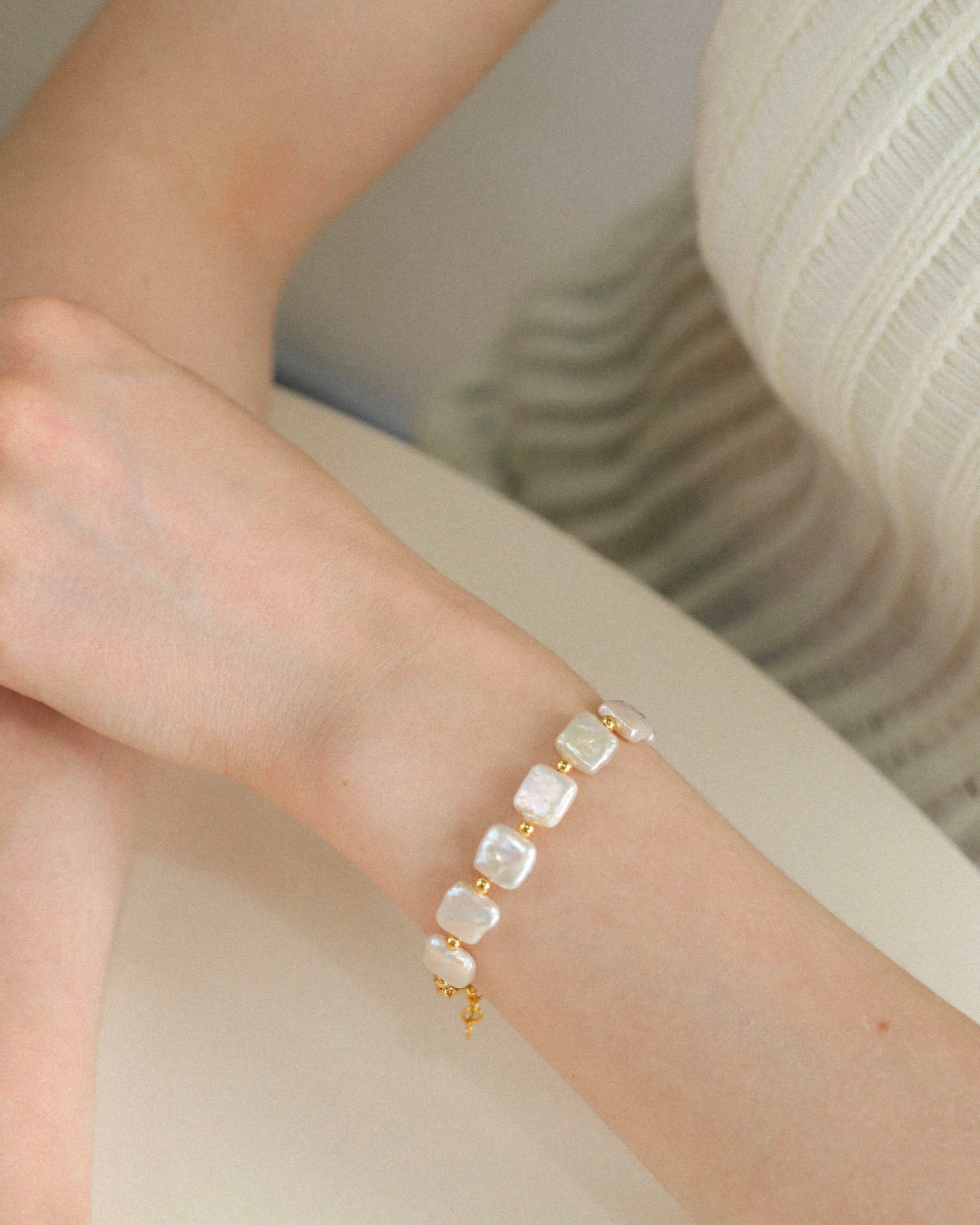 Square Pearl Bracelet