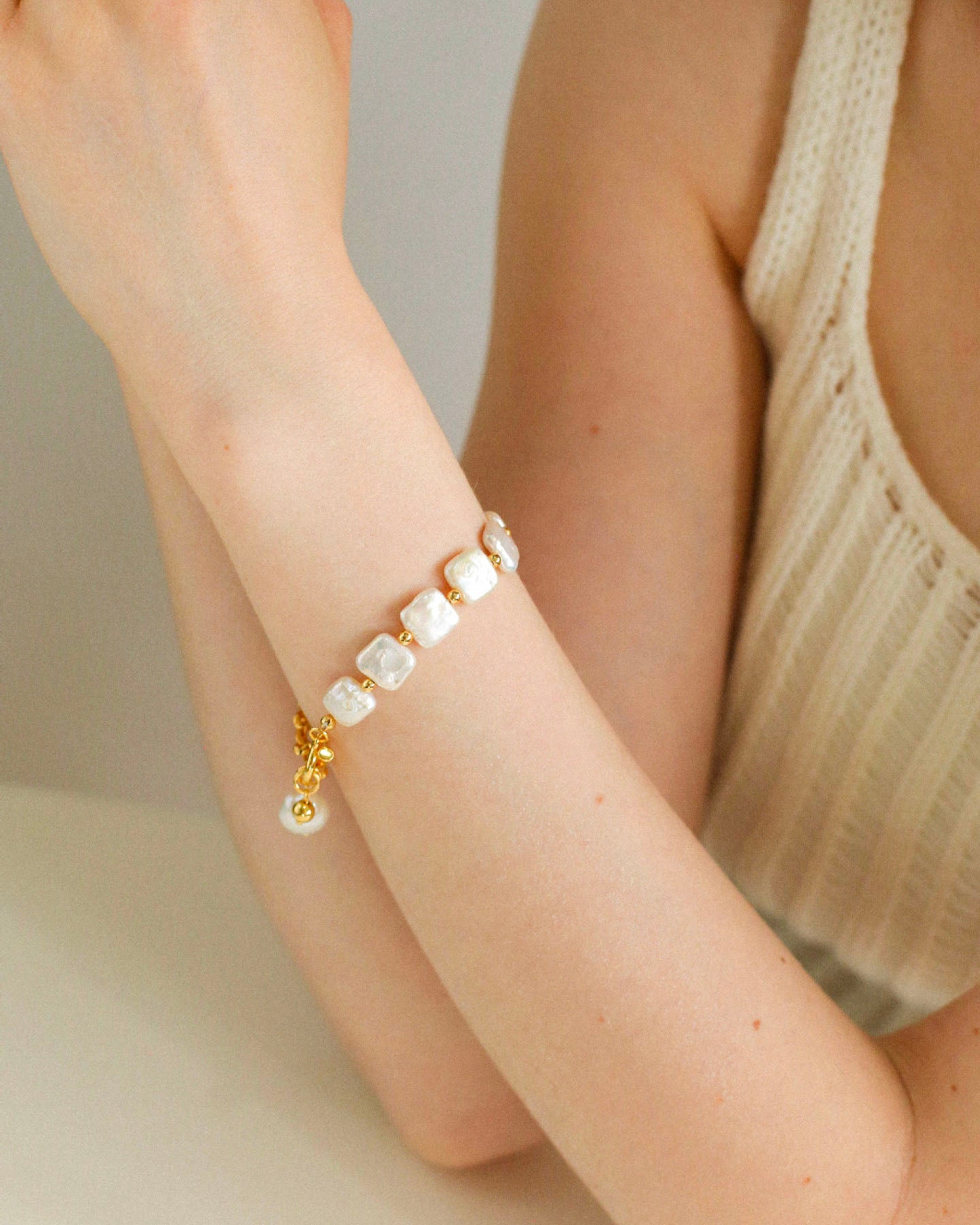 Square Pearl Bracelet