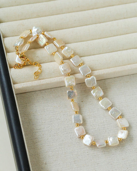 Square Pearl Necklace